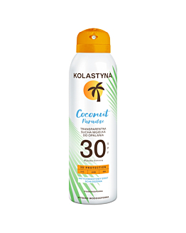 Kolastyna Sun Coconut Paradise SPF30, transparentna sucha Mgiełka ochronna SPF 30 150 ml