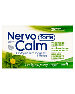 Nervocalm Forte, Suplement diety na uspokojenie, Tabletki