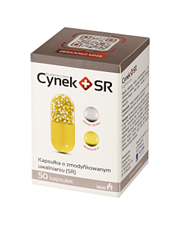 Cynek+SR, Suplement diety z cynkiem i witaminą A, Kapsułki
