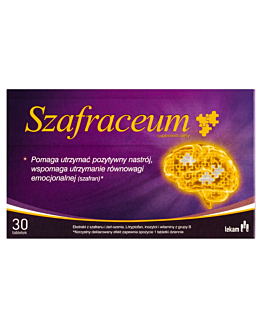 Szafraceum, Suplement diety na dobry nastrój, Tabletki