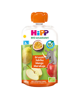Hipp Mus Owocowy Gruszki-Jabłka-Mango-Marakuja Po 6 Miesiącu