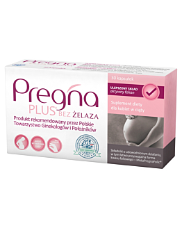 Pregna Plus Bez Żelaza, Suplement diety dla kobiet w ciąży, Kapsułki