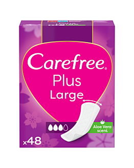 Carefree Plus Large Aloe Salvaslip 48 pz