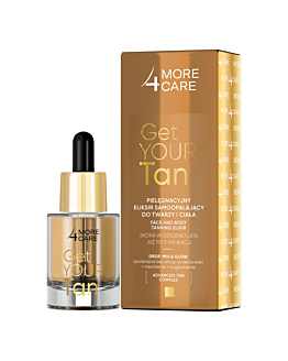 MORE4CARE Get Your Tan Elisir Autoabbronzante per Viso e Corpo 15 ml