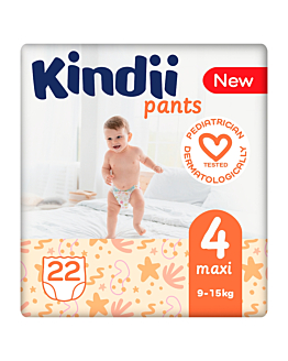Kindii Maxi 4 Pieluchomajtki rozm. 4 (9-15 kg) 22 szt.
