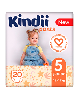 Kindii Junior 5 Pieluchomajtki rozm. 5 (12-17 kg) 20 szt.