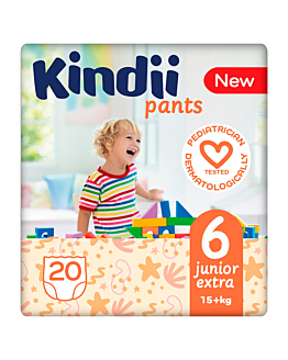 Kindii Junior Extra Pieluchomajtki rozm. 6 (15+ kg) 20 szt.