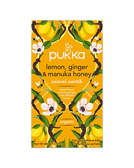Pukka Lemon, Ginger & Manuka Honey Bio 20 Saszetek