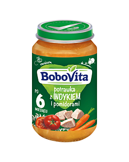 Bobovita Obiad domowa potrawka z indykiem i pomidorami 