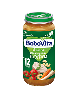 Bobovita Obiad Kluseczki z Warzywami i Indykiem