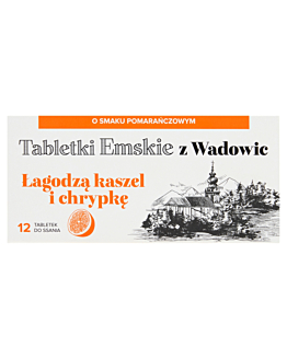 Tabletki Emskie z Wadowic, Smak pomarańczowy, Tabletki do ssania