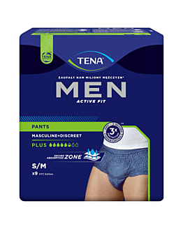 Tena Men Active Fit Pants Plus, Majtki chłonne, 75-105cm, Rozmiar M