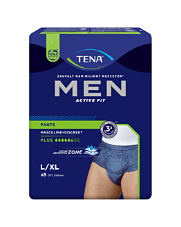 Tena Men Active Fit Pants Plus, Majtki chłonne dla mężczyzn, Large