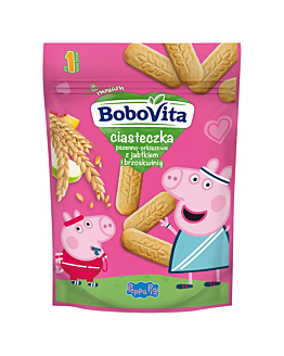 Bobovita Jabłko + Brzoskwinia - Ciasteczka pszenno-orkiszowe 150 g