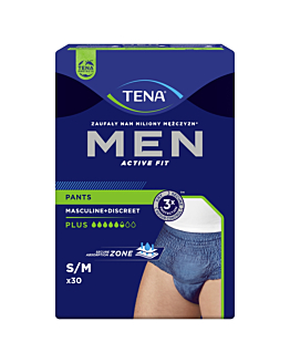 Tena Men Active Fit Pants Plus, Majtki chłonne dla mężczyzn, Small/Medium