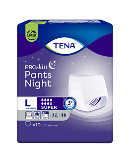 Tena Pants ProSkin Super Night, Majtki chłonne, 100-135cm, Large