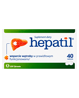 Hepatil, Suplement diety wspomagający pracę wątroby, 40 tabletek