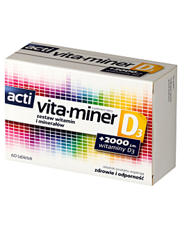 Acti-Vita Miner D3, Zestaw witamin i minerałów, Tabletki
