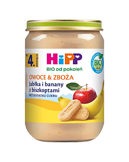 Hipp BIOJabłka i Banany z Biszkoptami