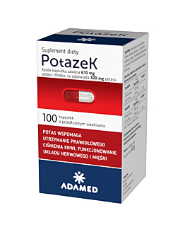 Potazek, 610 mg Chlorku potasu, 100 Kapsułek o przedłużonym uwalnianiu