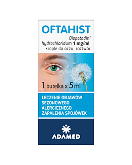 Oftahist 0,1%, Krople do oczu, 5 ml