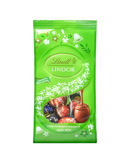 Lindt Lindor Small Eggs Green Bag, Czekoladki mleczne w kształcie jajka z nadzieniem