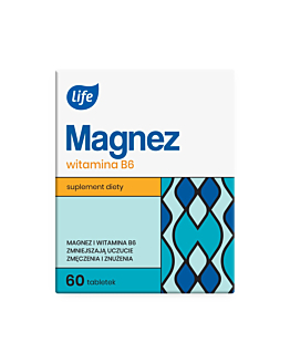 Life Mleczan Magnezu, Suplement diety z magnezem i witaminą B6, Tabletki