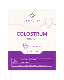 Genactiv Colostrum Junior Czarny Bez, Saszetki z proszkiem do rozpuszczania