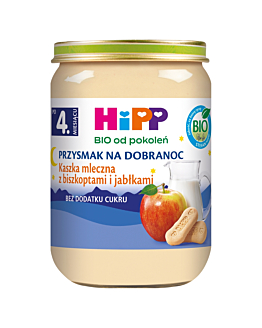 Hipp BIOKaszka Mleczna z Biszkoptami i Jabłkami 