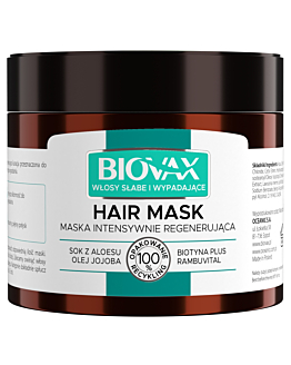 L'biotica Biovax Aloe Vera Maska do włosów słabych i wypadających 