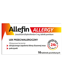Allefin Allergy 5 mg tabletki powl. 10 szt.