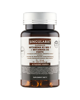 Singularis Superior Wit. K2 MK-7 + Wit. D3 Forte 4000IU kapsułki
