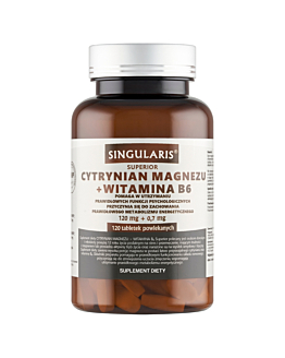 Singularis Superior Cytrynian Magnezu + Wit. B6 120 mg + 0,7 mg