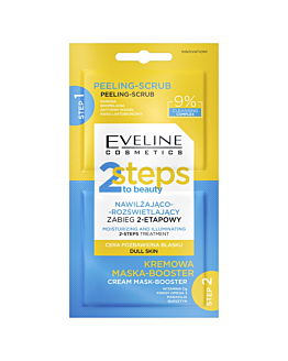 Eveline 2 Steps To Beauty Nawilżająco-rozświetlający zabieg 2-etapowy, 2x4ml
