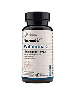 PharmoVit Classic Witamina C z dzikiej róży + Cynk Kapsułki