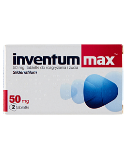 Inventum Max 50 mg, Tabletki do rozgryzania i żucia, 2 Sztuki