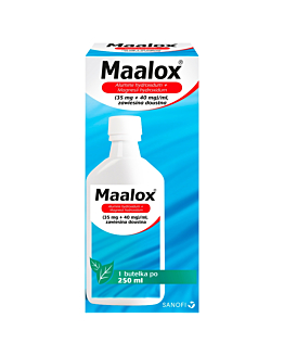 Maalox (35 mg + 40 mg)/ml Zawiesina doustna 250 ml