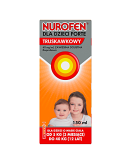 Nurofen Forte 200 mg /5 ml zawiesina doustna o smaku truskawkowym, 150 ml 