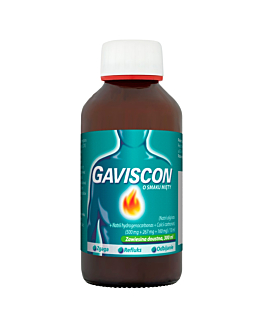 Gaviscon (500 mg + 267 mg + 160 mg)/10 ml zawiesina doustna o smaku mięty, 300 ml