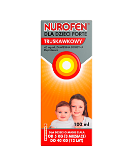 Nurofen Forte 200 mg /5 ml zawiesina doustna o smaku truskawkowym, 100 ml 