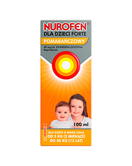 Nurofen Forte 200 mg/5 ml zawiesina doustna o smaku pomarańczowym, 100 ml