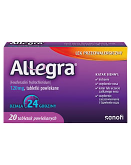 Allegra tabletki powlekane 120 mg 20 tabl.