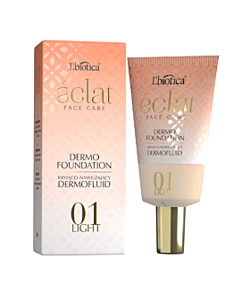 L'biotica Eclat Dermofluid kryjąco-nawilżający, 01 Light