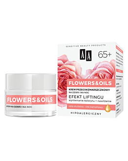 AA Flowers & Oils 65+ Effetto Lifting Crema Anti-Rughe Giorno e Notte 50 ml
