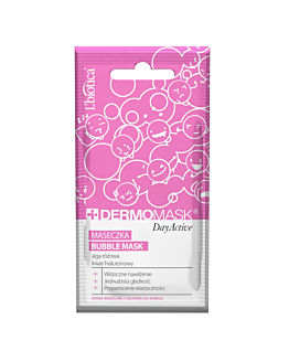 Dermomask Day Active BuBBle Mask Maseczka Alga Różowa i Kwas Hialuronowy