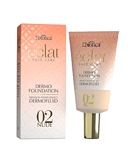 L'biotica Eclat Dermofluid kryjąco-nawilżający, 02 Nude