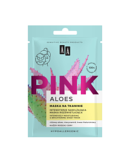 AA Aloes Pink Intensywnie nawilżająca maska rozświetlająca na tkaninie