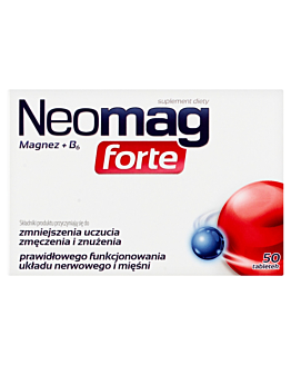 NeoMag Forte, Suplement diety z magnezem i witaminą B6, Tabletki