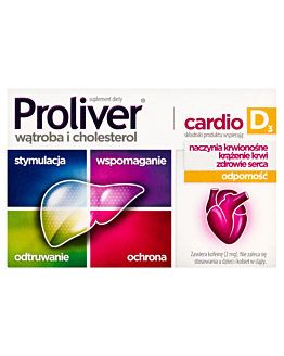 Proliver Cardio D3, Preparat wspomagający pracę wątroby, Tabletki
