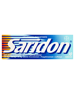 Saridon 250mg+150mg+50mg, 10 Tabletek